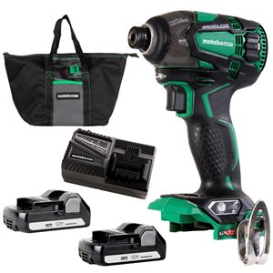 Metabo HPT 18 V 1/4-in Variable Speed Brushless Cordless Impact Driver (2-Batteries)