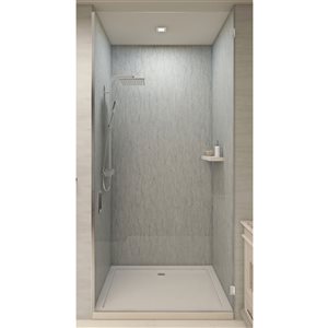 Wetwall 36-in x 96-in Spanish Sands Shower Wall Panel Kit