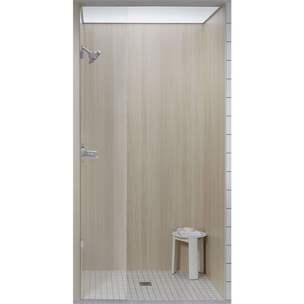 Wetwall 36-in x 96-in Norwegian Elm Shower Wall Panel Kit