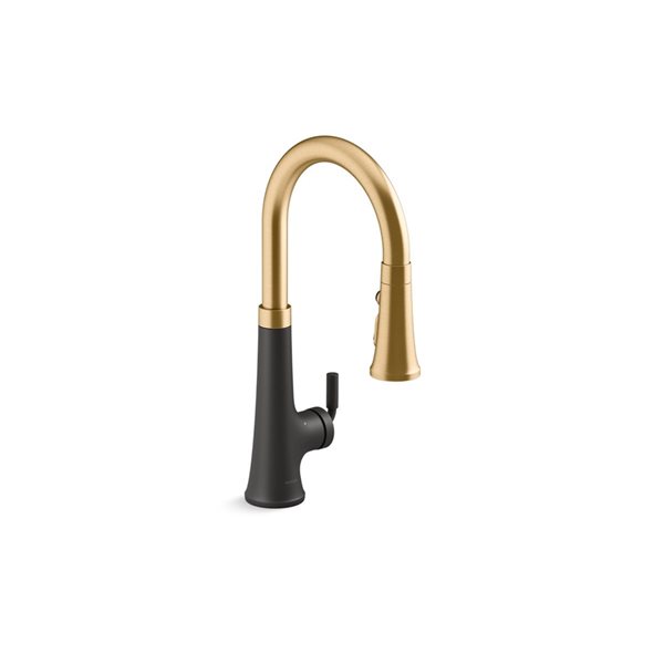Robinet De Cuisine Kohler Graze 22068-WB-2MB - Sans Contact, Laiton Brossé, Extractible
