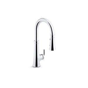 KOHLER Tone Chrome Touchless Pull-Down Kitchen Sink Faucet with KOHLER® Konnect