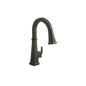 KOHLER Riff Bronze Touchless Pull-Down Single-Handle Kitchen Sink Faucet