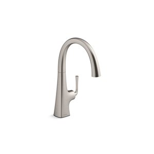 KOHLER Graze Stainless Steel Bar Sink Faucet with Swing Spout