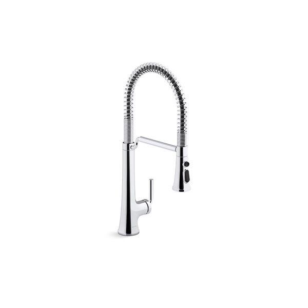 KOHLER Tone Chrome Pull-Down Single-Handle Semi-Professional Kitchen Sink Faucet