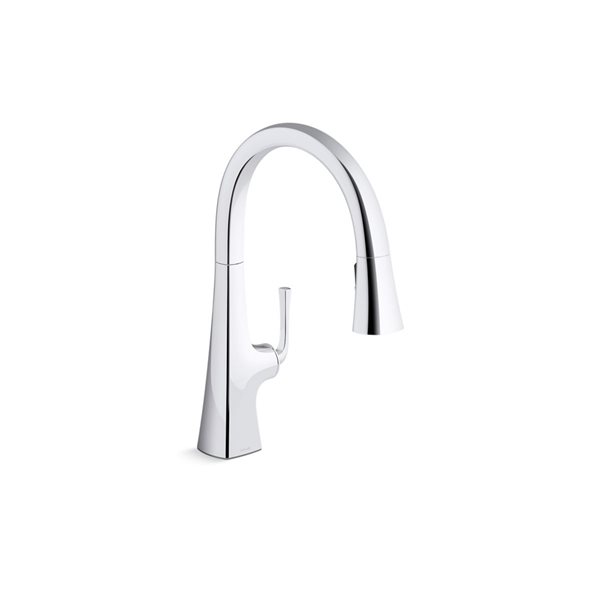 KOHLER Graze Chrome Pull Down Kitchen Sink Faucet With Three Function   330959803 MainImage 001 L 