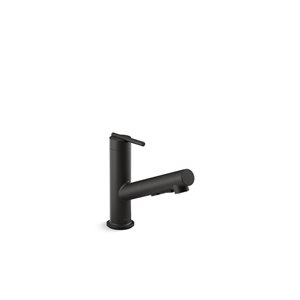 KOHLER Crue Black Pull-Out Single-Handle Kitchen Faucet