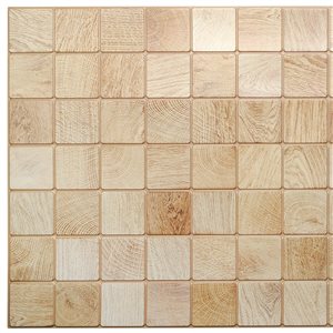 Dundee Deco Falkirk Retro 3D 38-in x 1.6-ft Embossed Faux Wood Off-white Wall Panel - Set of 10