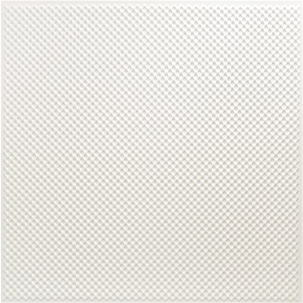 Dundee Deco Falkirk Retro 3D IV 23-in x 2-ft Embossed White Wall Panel - 1-Pack