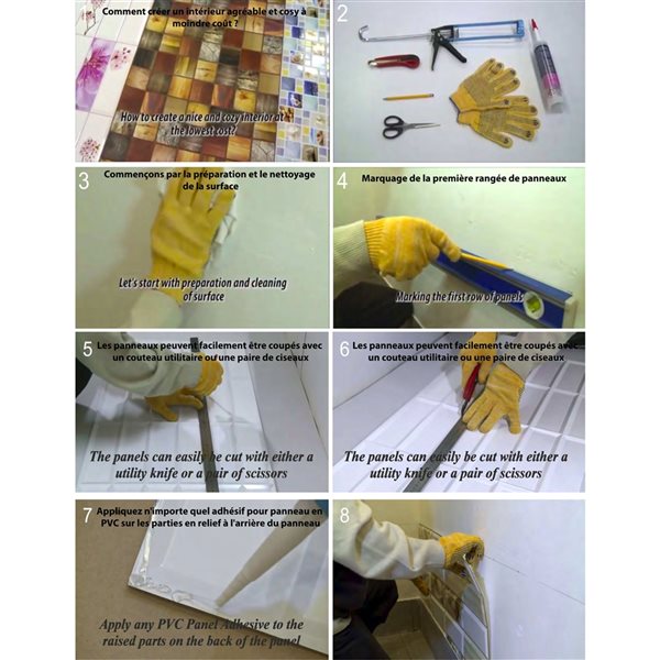 Dundee Deco Falkirk Renfrew II 39-in x 1.6-ft Embossed Faux Stone White/Grey Wall Panel - Set of 10