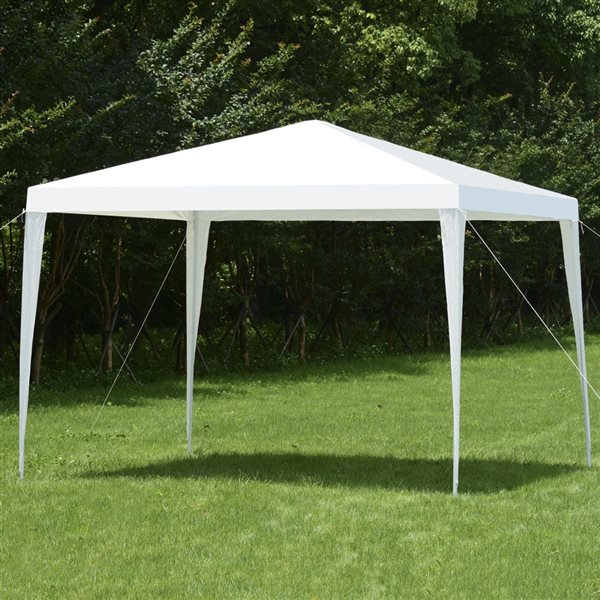 Costway 10-ftx 10-ft Rectangular White Standard Canopy