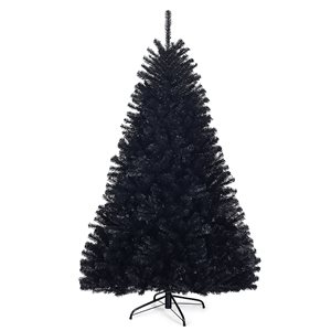 Costway 6-ft Black Artificial Halloween/Christmas Tree with Metal Stand