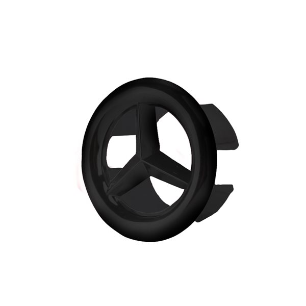 American Imaginations White 16.5-in Round Bathroom Undermount Sink with Black Hardware