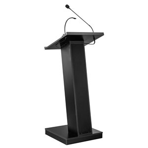 Oklahoma Sound ZED 19.5-in Black Modern/Contemporary Lectern