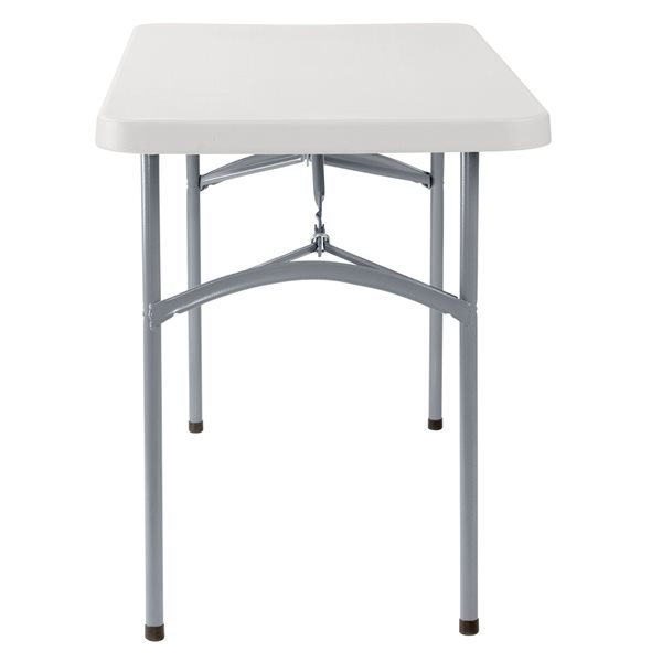 National Public Seating 24-in x 48-in Indoor Rectangular Plastic Grey Folding Table