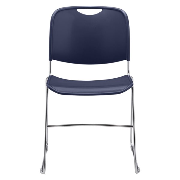 National Public Seating 8500 Series Traditional Navy Blue Side Chair (Metal Frame) - Set of 4