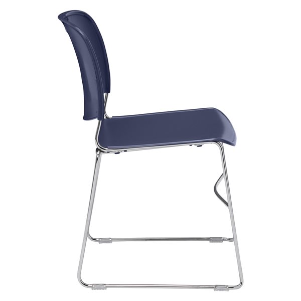 National Public Seating 8500 Series Traditional Navy Blue Side Chair (Metal Frame) - Set of 4