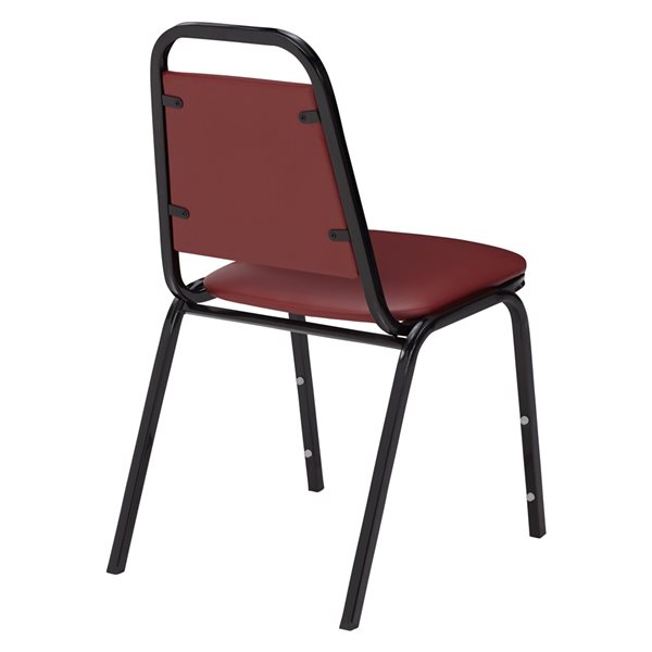 National Public Seating 9100 Series Traditional Vinyl Upholstered Burgundy Side Chair (Metal Frame) - Set of 4