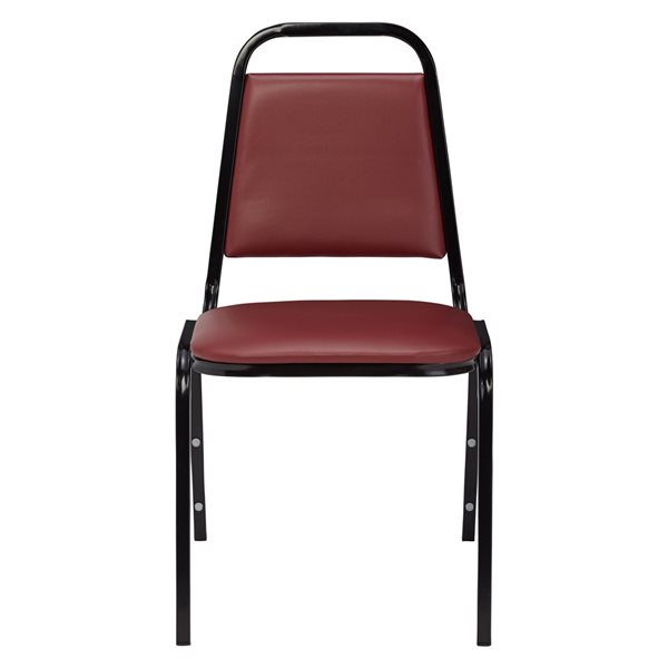 National Public Seating 9100 Series Traditional Vinyl Upholstered Burgundy Side Chair (Metal Frame) - Set of 4