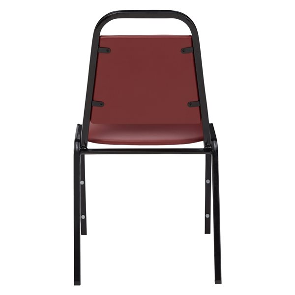 National Public Seating 9100 Series Traditional Vinyl Upholstered Burgundy Side Chair (Metal Frame) - Set of 4