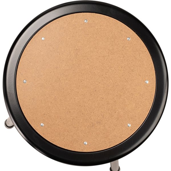 National Public Seating 6200 Series Brown and Black Steel Bar Stools with Adjustable Height - 2-Pack