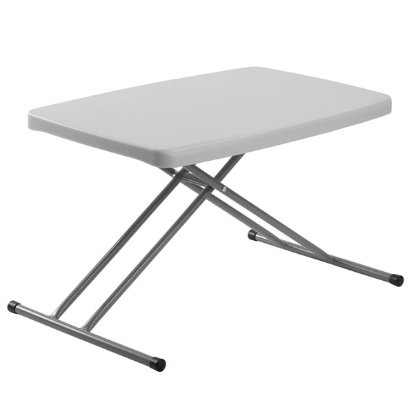 Commercialine 20-in x 30-in Indoor Rectangular Plastic Grey Folding Table