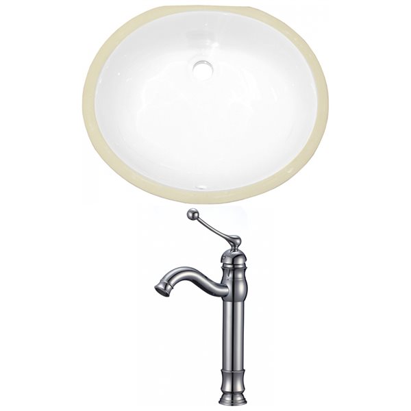 American Imaginations White Enamel Undermount Oval Bathroom Sink With   330961580 MainImage 001 L 