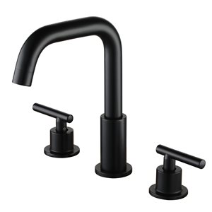 Boyel Living 2-Handle Mid-Arc Bathroom Faucet in Matte Black