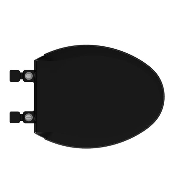 Boyel Living Black Elongated Closed Front Toilet Seat