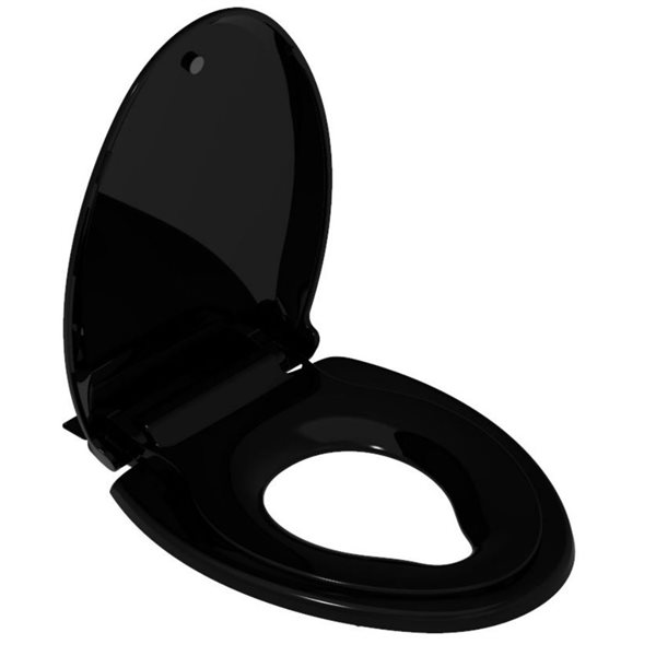 Boyel Living Black Elongated Closed Front Toilet Seat