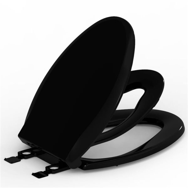 Boyel Living Black Elongated Closed Front Toilet Seat RONA