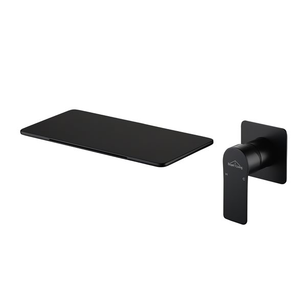 Boyel Living 1-Handle Bathroom Faucet with wide spout in Matte Black