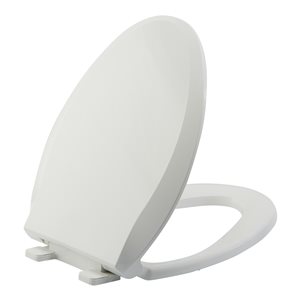 Boyel Living Elongated Closed Front Toilet Seat in White