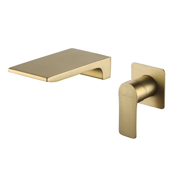 Boyel Living 1-Handle Solid Brass Bathroom Sink Faucet in Brushed Gold