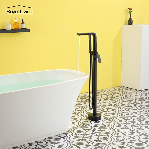 Boyel Living Single-Handle 1-Spray Tub and Shower Faucet in Matte Black