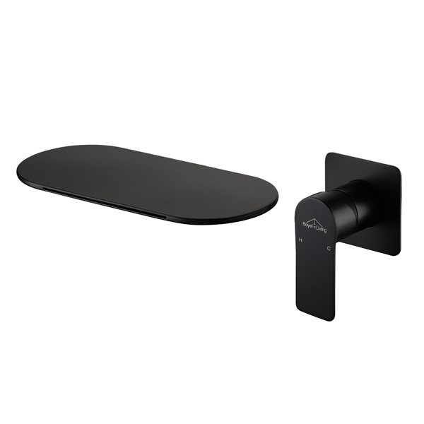 Boyel Living 1-Handle Wall Mount Bathroom Sink Faucet in Matte Black