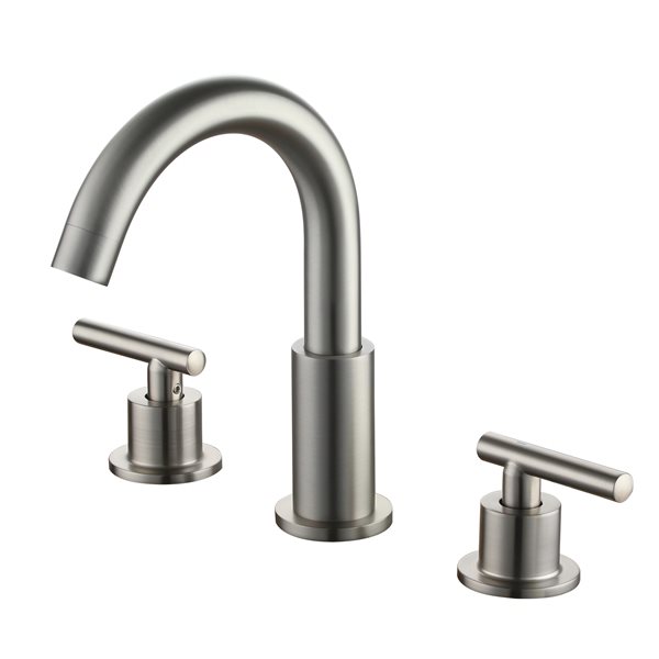 Boyel Living 8-in 2-Handle Mid-Arc Bathroom Faucet in Brushed Nickel