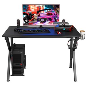Costway 29.5-in Black Modern/Contemporary Computer and Gaming Desk