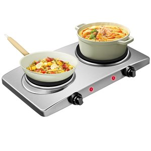 Costway 19-in 1800 W Stainless Steel Electric Hot Plate