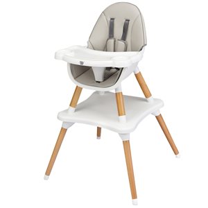 Costway Babyjoy Grey 39.5-in 5-in-1 Baby High Chair