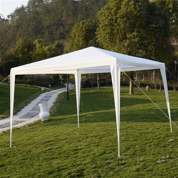 Costway 10-ft x 10-ft White Standard Canopy