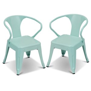 Costway 22-in Blue Kids Steel Accent Chair - Set of 2