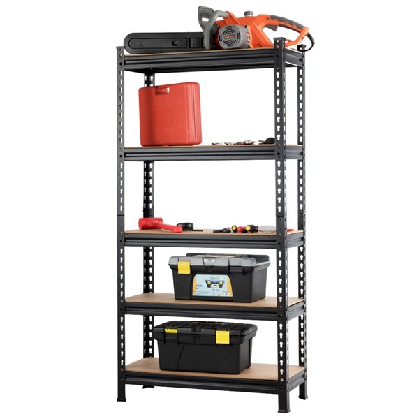 Costway 30-in D x 12-in W x 60-in H 5-Tier Steel Utility Rack - Set of 3