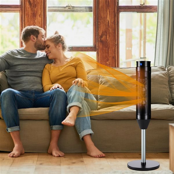 Costway 1500 W Ceramic Flat Panel Indoor Oscillating Electric Pedestal Space Heater