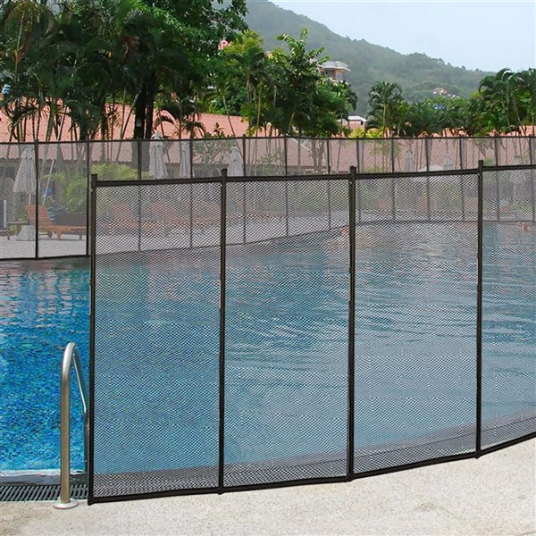 Costway 4-ft x 12-ft Aluminum Pool Safety Barrier Panel - Set of 4