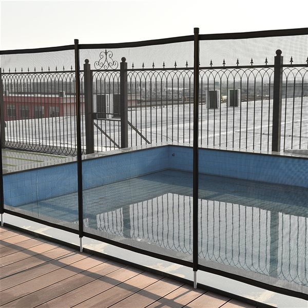 Costway 4-ft x 12-ft Aluminum Pool Safety Barrier Panel - Set of 4