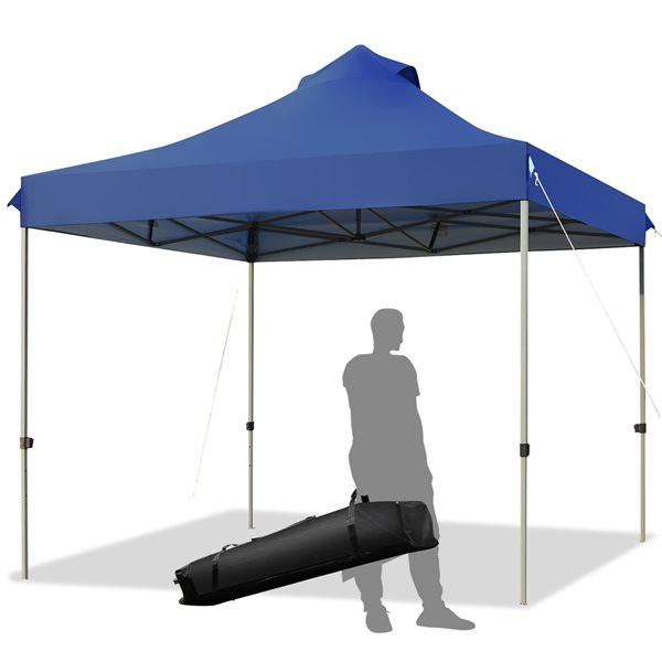 Costway 10-ft x 10-ft Blue Pop-Up Canopy