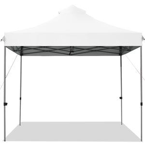 Costway 10-ft x 10-ft White Pop-Up Canopy