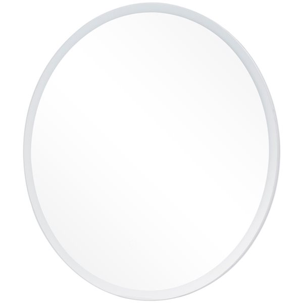 Costway 24-in Lighted LED White Round Bathroom Mirror