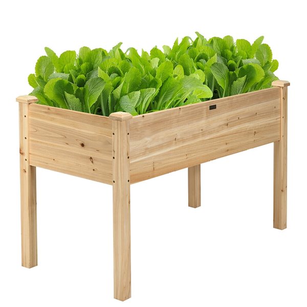 Costway 23.5-in W x 49.5-in L x 30-in H Brown Raised Garden Bed