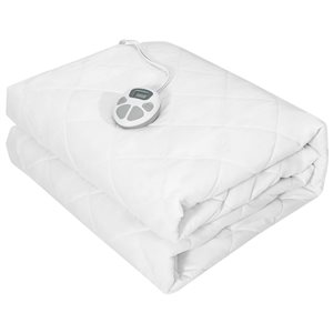 Costway White 39-in x 75-in Polyester Twin Bed Electric Mattress Pad